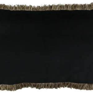Sierkussen Black + Fringe Bronze Astrid | Claudi Superprijs